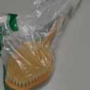 Bamboo Back Scrubber for Shower with Curved Long Handle - Stiff Natural Boar Bristles for Men and Women, Deep Cleansing and Exfoliating, Anti-Slip Grip for Wet or Dry Brushing