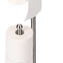 Toilet Paper Holder with Tray at The Top, Sturdy Marble Base No Wobby, Holding Extra 3 Toilet Paper Rolls As Spare Use, Freestanding No Drilling (Brushed Nickel)