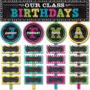2 x Teacher Created Resources Chalkboard Brights Our Class Birthdays Mini Bulletin Board (TCR5506), 21" x 5"