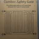 Cumbor 29.7-57" Extra Wide Baby Gate for Stairs, Mom's Choice Awards Winner-Dog Gate for Doorways, Pressure Mounted Walk Through Safety Child Gate for Kids Toddler, Tall Pet Puppy Fence Gate, White (29.7-57"W x 30.5"H)