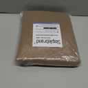 Simplebrand Ava Brown Short 36 Inches Blackout Curtain 2 Panels Set, Half Window Rod Pocket Privacy Curtain Tiers for Kitchen, Curtains Blackout for Bathroom Shades, W40 x L36 Inch, Brown