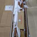 NTC Inno Wooden Bed Frame with Headboard, Solid Oak and Rubber Wood Foundation with Silent Slats and Wood Central Supports, 1000 Lb Capacity, Effortless Assembly, King - Dark Walnut