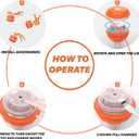 Interactive Dog Toy, Motion-Activated & Automatic Rolling, USB Rechargeable Smart Dog Ball with Teaser Rope & Squeaky Sound for Small & Medium Dogs, Puppy Stimulation Toy Orange & Blue (Orange)