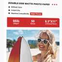 Koala Double Sided Matte Thick Photo Paper 8.5x11 Inches Heavyweight 50 Sheets 250gsm Compatible with Inkjet Printer and Dye Ink