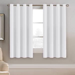 H.VERSAILTEX White Window Curtains 63 Inch Length Thermal Insulated Window Treatment Panel for Living Room Grommet Curtain Drape for Bedroom (1 Panel), 52" W x 63" L