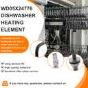 WD05X30818 WD05X24776 WD05X21294 Dishwasher Heating Element Compatible for GE Dishwasher Heating Element WD05X30818 by MIFLUS