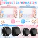 Lunmon 4 Sets Blue Pink Bear Gender Reveal Baby Shower Swing Shaking Balls Activity Set for Adult Novelty Twerk Includes 40 Balls, Ribbon & Cardboard Boxes Bridal Shower for Outdoors Indoors