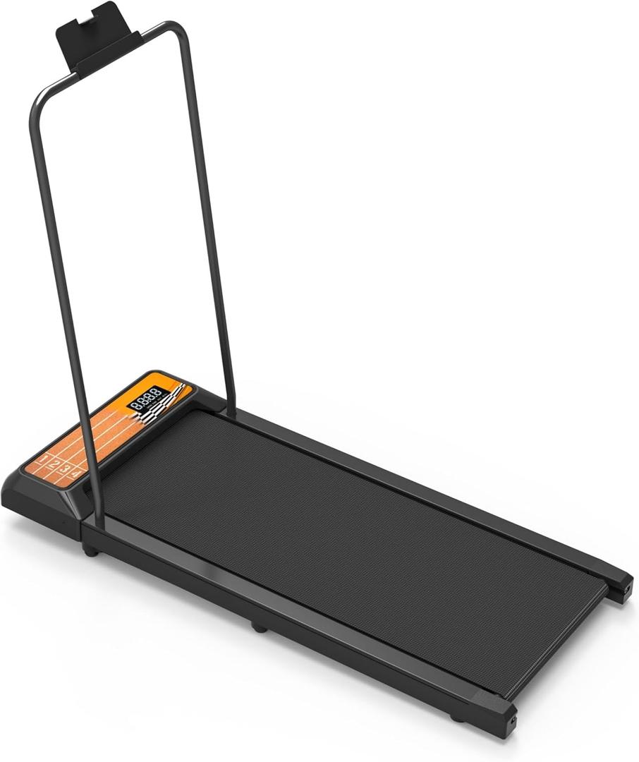 Compact Treadmill with Safety Handrail, Walking Exercise Machine, 1.0-5.0 MPH Speed Range, for Home Fitness