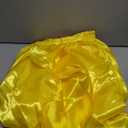 MUNAFIE Belly Dance Skirt Satin Split Side Long Skirts for Women Yellow, Size Small