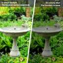 Biling Solar Water Fountain Pump, Solar Bird Bath, Outdoor with Tubing, Solar Powered Fountain Pump for Pond BirdBath, Garden, Pool, Fish Tank,Backyard