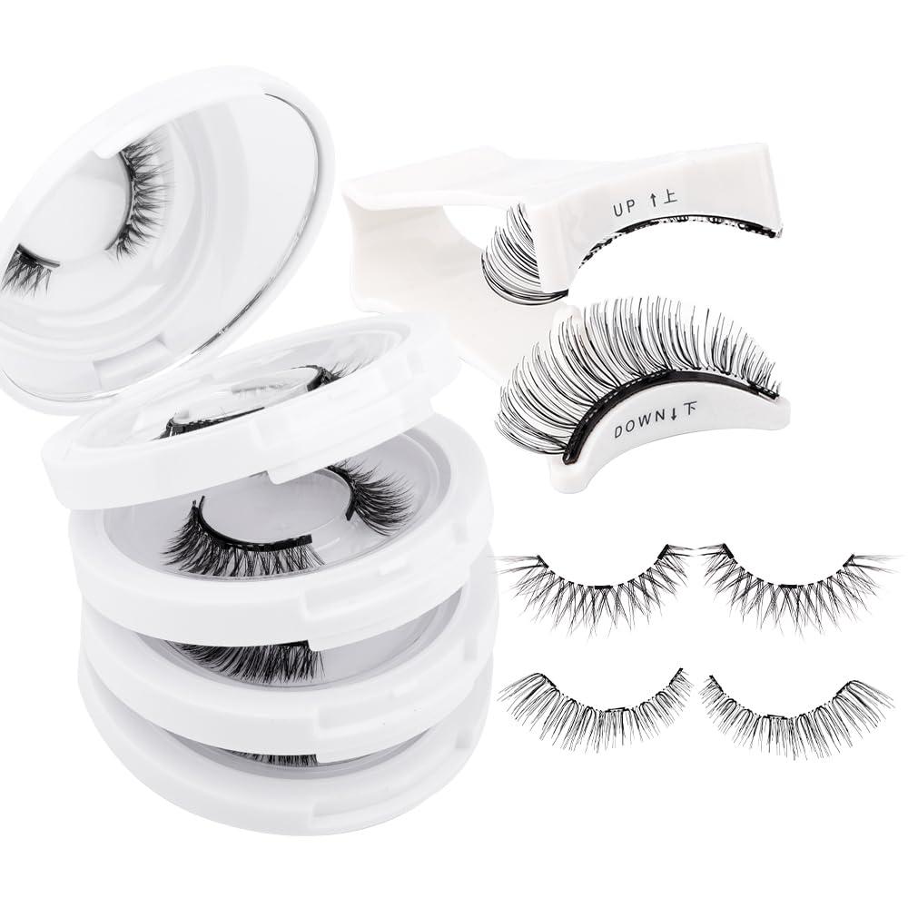 Natural Look 4 Pairs Magnetic Eyelashes Kit with Applicator No Glue Needed Kit Reusable False Eyelashes Soft Waterproof Magnetic Eyelashes Easy to Wear and Remove By Wendy Lashes4 Pairs-K8+604