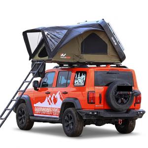 Naturnest Rooftop Tent Hard Shell, Easy Set Up Pop Up Large Tent for 2-3 Person Camping, Waterproof UV-Resistant Blackout 4 Season Tents for Truck, Jeep, SUV, Van, Trailer - Sirius 1 Plus
