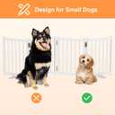 Snughome Short Dog Gate Indoor, 16" High Freestanding Small Dog Door Gates with Support Feet, Expands Up to 48’’ Wide Foldable Pet Gate for Doorway, 4 Panel Folding Pet Door Pet Fence for Puppy, White