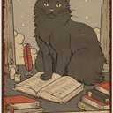 Vintage Cat Tin Sign Retro Tarot Card Metal Sign Poster Wall Art Decor Bathroom Dorm Room Home Decor - Hierophant