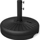 JEAREY 22L Patio Umbrella Stand, Outdoor Umbrella Base Water Filled Stand, Patio Outdoor Umbrella Holder (Black)