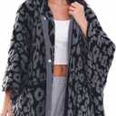 WDCOZY Wearable Blanket Hoodie Poncho Throw Comfy Soft Warm Cape Shawl Cozy Cloak Wrap Hooded with Sleeves For Women Adults