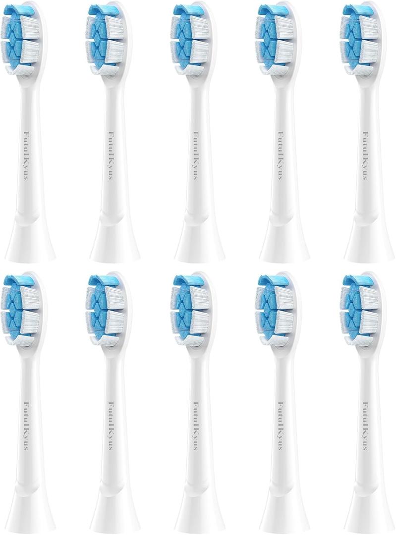 Toothbrush Replacement Heads for Philips Sonicare Diamondclean Electric Sonic Tooth Refill Brush Head, 10 Pack White