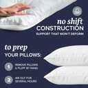 Beckham Hotel Collection Bed Pillows King Size Set of 2 - Down Alternative Pillow for Back, Stomach or Side Sleepers