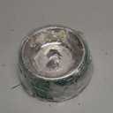 kathson 2PCS Stainless Steel Dog Bowls Set Removable no tip Puppy Food and Water Feeder Bowl Basic Metal Small Dog Bowls for Dogs Cats Rabbit Guinea Pigs Ferret (Roman Column (Blue, Green))