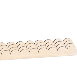 5 Pack Unfinished Scalloped Wood Border Trim, Scalloped Edge Decorative Wood Strips for Home DIY Crafts Wall Cabinet Shelf Door Window Frames Decor