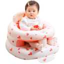 Inflatable Baby Seat for Babies 3 Months & Up, Infant Floor Seats for Sitting Up, Blow Up Baby Chair with Built in Air Pump