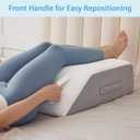 MEGCXIT Leg Pillow Elevation Blood Circulation, Leg Wedge for Elevation for Swelling, Leg Elevating Pillow for After Surgery, Memory Foam Foot Knee Pillow for Back Sleeping 23.616.88 Inch White/Grey