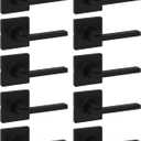 Kwikset Casey Interior Passage Door Handle 10 Pack, Lever for Closet and Hallway Doors, Reversible Non-Locking Handle Lever, Matte Black, with Microban Protection