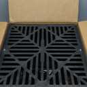 NDS 1200BKITRTL1PK Square Catch Basin Drain Kit with 2-Opening Catch Basin Drain, 2 Adapters, 1 Outlet Plug, and 1 Plastic Drain Grate, 12-Inch, for Lawns, Landscaped Areas, Black
