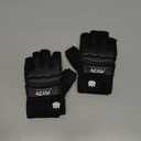 FitsT4 Sports Half Mitts MMA UFC Training Boxing Punch Bag Martial Arts Gloves (Black)