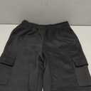 Trendy Queen Womens Cargo Sweatpants Oversized Fleece Joggers Baggy Athletic Pants with Pocket (Medium, Black)