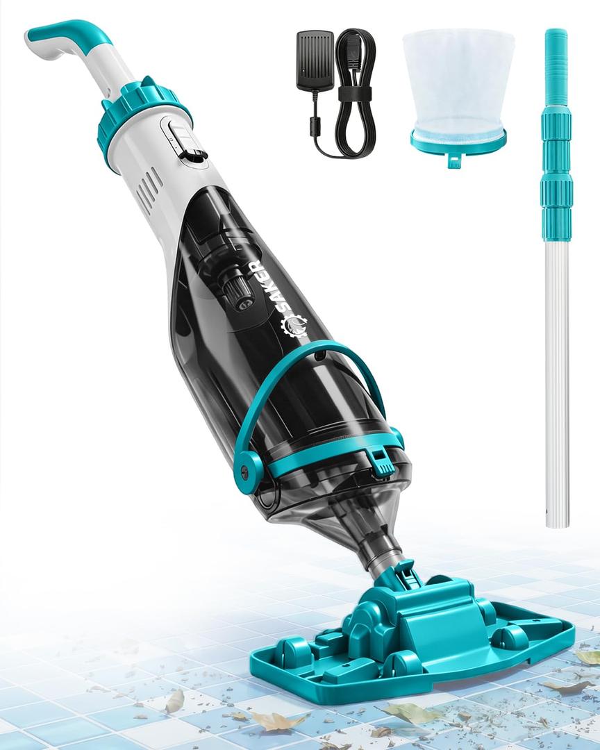 Saker Cordless Handheld Pool Vacuum for Inground & Above-Ground Pools