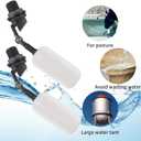 Cxztxcl Float Valve,standard 1/2 inch thread Automatic Water System FillerAdjustable Arm for Ponds,Plastic Float Ball ValveAutomatic Water Level Control,Fountain Float,Livestock Water Trough