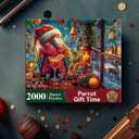 2 x LUXDIVINA Christmas 2000 Piece Puzzle for Adults, Puzzles for Adults 2000 Pieces, Parrot Deer Jigsaw Puzzles, Challenging Puzzle Perfect for Game Nights, Finished Size is 39" X 28"