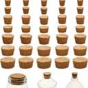 35 Pcs Soft Wood Corks 7 Size, Wooden Tapered Cork Plugs Wine Bottle Stoppers, Natural Wood Wine Corks Replacement for Wine Beer Bottle Crafts