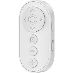 Bluetooth Camera Remote Shutter with Zoom and Front/Rear Camera Switch for Photo and Vlogging,Cllphone Remote Clicker for iOS & Android Smartphone, Wireless Video Scrolling for Tiktok (White)