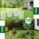 4 Pack Pop up Plant Covers Tent from Animals, 20"H X 13"D Insect Barrier Mesh Plant Guard Cover Net White Garden Plant Protectors Mini Greenhouse Plant Protection Cage with Stakes for Outdoor Plants