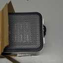 Amazon Basics Ceramic Space Heater, Portable Mini Heater for Office Desk, 500W, With Tip-Over Protection, Lightweight 1.4 lbs, White, 5.9"D x 3.2"W x 6"H