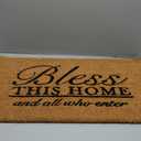 Juvale Coco Coir Door Mat 17 x 30 in - Bless This Home and All Who Enter Doormat for Front Entrance