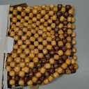 Zento Deals Wood Beaded Comfort Seat Cushion Seat Cover Double Strung Ultra Comfort Massaging Car Seat Cushion for Car, Truck, or Office Chair