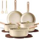 CAROTE 14Pcs Pots and Pans Set Non stick, Ceramic Cookware Set, Non-toxic Kitchen Cooking Set, PFAS and PFOA Free, 14 Piece