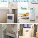 Portable Air Conditioner Window Vent Kit, Adjustable Window Seal with 5.9 Inch Diameter, 59 Inch Length Exhaust Hose for A/C Unit Universal for Sliding Horizontal or Vertical Window