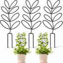 Plant Trellis Indoor Climbing Support - 3-Pack 12.6" Small Metal Garden Trellises for Potted Hoya Pothos Monstera - Rustproof Outdoor Gardening Accessories for Plant Lovers