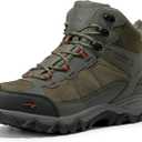 NORTIV 8 Men's Waterproof Hiking Boots Outdoor Mid Trekking Lightweight Mountaineering Shoes Paladin (10.5 Wide, Army Green)