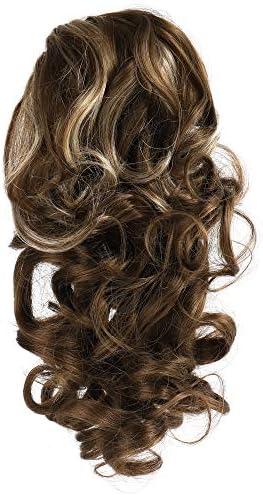 Onedor 12" Synthetic Fiber Natural Textured Curly Ponytail Clip In/On Hair Extension Hairpiece (12TT26)