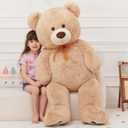 MaoGoLan 50 inch Large Stuffed Bear Plush Teddy Bear Stuffed Animal for Kids Teens Girls Boys, 4ft Giant Teddy for Baby Shower Centerpieces, Christmas, Valentine's Day, Birthday Gifts