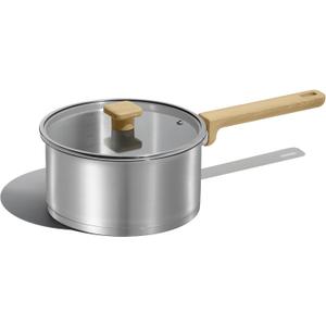 CAROTE 3.5Qt Stainless Steel Sauce Pan Set with Lid, 3-ply Base, Non-Toxic PTFE & PFOA Free Saucepan, Induction Cookware Set, Small Kitchen Pots, Stay-Cool Handles