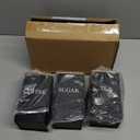 3 Pcs Coffee Tea Sugar Container Set, 1000 ML Metal Teas and Coffee Canisters Set with Bamboo Lids, Black Canisters Sets for Kitchen,Food Storage Container Jars for Kitchen Counter Storage (Black)