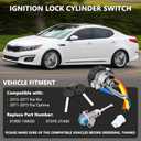 RAMATA 81900-1WK00 Ignition Lock Cylinder Start Switch with Keys, Left Driver Side Door Lock Cylinder, Compatible with 2011 2012 2013 2014 2015 Kia Optima 2013 2014 2015 2016 2017 Kia Rio