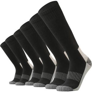 SoxDaddy Men's Cotton Full Cushion Over the Calf Socks Knee High Socks Tube Team Sports Socks for Men 3 Pairs (13-15 Big Tall, Black)