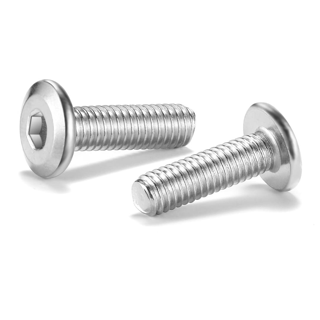 M6 x 20mm 10Pcs Flat Head Hex Socket Cap Screws Bolts, 304 Stainless Steel 18-8, Full Thread by SG TZH (with Hex Spanner)
